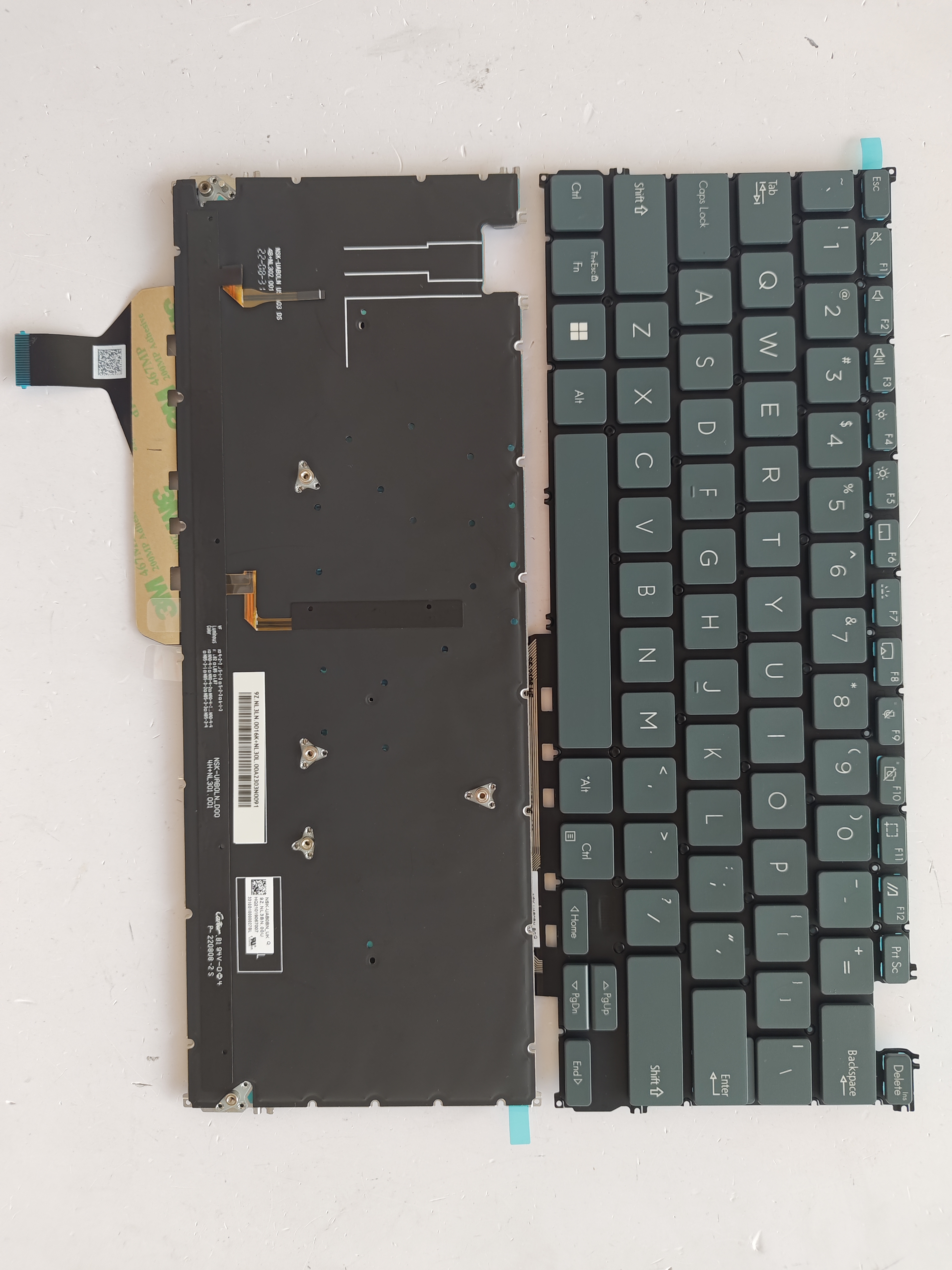 Picture of New Replacement Laptop Keyboard For ASUS UM5302/UX3402/UM3402/UP5302 Blue Gray Backlit (OEM) US Layout